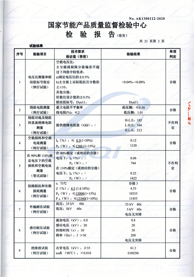 高低压试验报告-S11-1250襄阳襄阳襄阳油浸式变压器-2.jpg